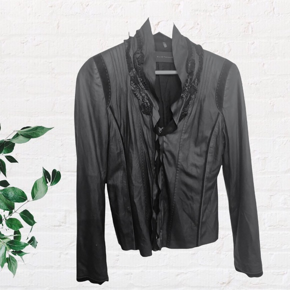 Elie Tahari 100% Leather Moto Jacket - Buttery Soft - Small - Picture 2 of 8